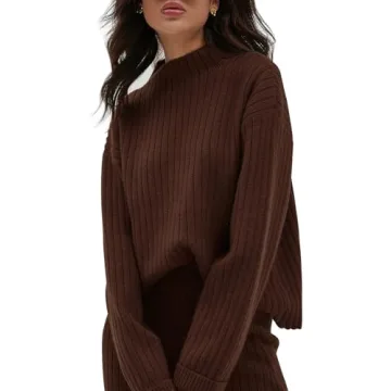 CHYRII Women's Cozy Sweater Skirt Outfits Winter Fashion