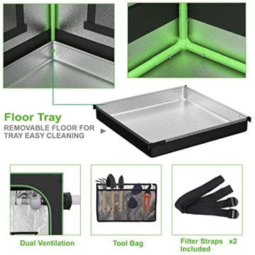 JupiterForce Grow Tent Indoor Gardening Kit - Reflective & Durable