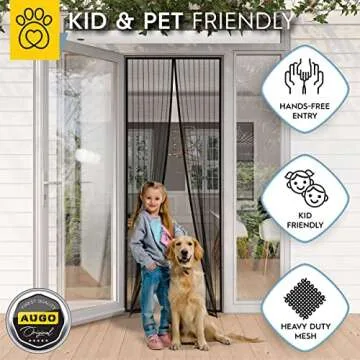 AUGO Magnetic Screen Door - Hands-Free Screen for Bugs
