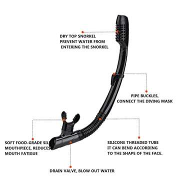 DIPUKI Snorkeling Gear for Adults Comfortable Dive Set