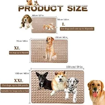 MICROCOSMOS Summer Cooling Mat & Sleeping Pad- Water Absorption Top, Materials Safe, Easy Carry, EZ Clean. Keep Cooling for Pets, Kids and Adults.(Brown, 59" x 40")