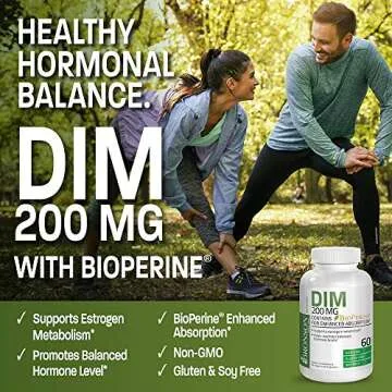 Bronson DIM 200 MG Hormone Balance Supplement with BioPerine