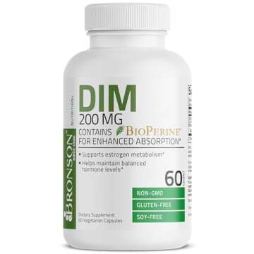 Bronson DIM 200 MG Hormone Balance Supplement with BioPerine