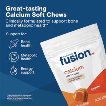 Bariatric Fusion Bariatric Calcium Chews | Sugar Free Calcium Supplement for Bone Health