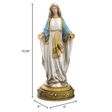 Joseph's Studio by Roman, 10.25" H Our Lady of Grace Figure, Heavenly Protectors, Renaissance Collection, Religious Home Decor, Devout Gift,