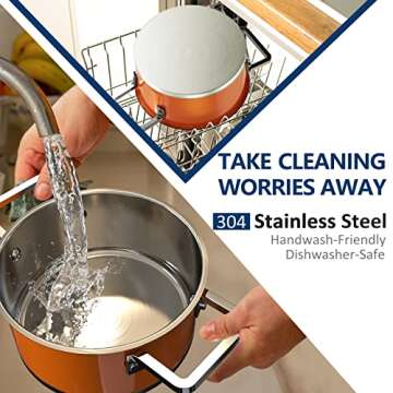 GREECHO Fondue Pot Electric Set, 2.6 Qt Stainless Steel Electric Fondue Pot with 3 Preset Mode (Cheese, Chocolate & Broth), 1200W Fondue Pot Set with Separated Fondue Pot & 6 Color-Coded Forks, Orange