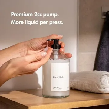 KIVY Elegant Glass Soap Dispenser Set with Labels