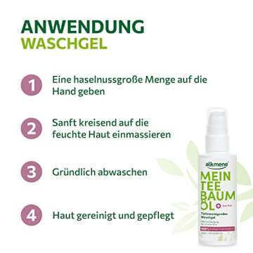 Alkmene Tea Tree Oil Facial Wash Imported from Germany Vegan Paraben Free Detoxifying Face Cleanser For Oily Acne Prone & Sensitive Skin With Pharmaceutical Grade Tea Tree Oil 150 ml