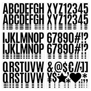 Bemeol 500 Pieces 30 Sheets Large Letter Stickers 2.5 Inch Alphabet Letter Stickers Self Adhesive Le...