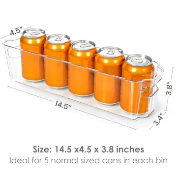 HOOJO Refrigerator Organizer Bins for Kitchen Organization & Storage