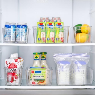 HOOJO Refrigerator Organizer Bins for Kitchen Organization & Storage