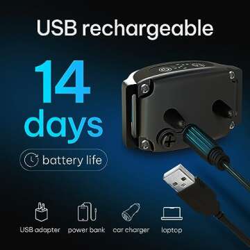 DogRook Rechargeable Bark Collar for Dogs of All Sizes