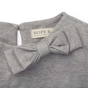 Hope & Henry Girls' Long Sleeve Quilted Ponte Riding Dress Gray Heather