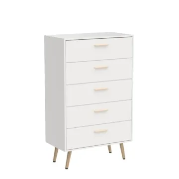 Homsee Modern Dresser Storage Chest with 5 Drawers