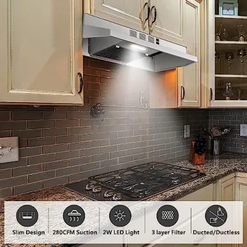 Stainless Steel 30 Inch Range Hood for Kitchens