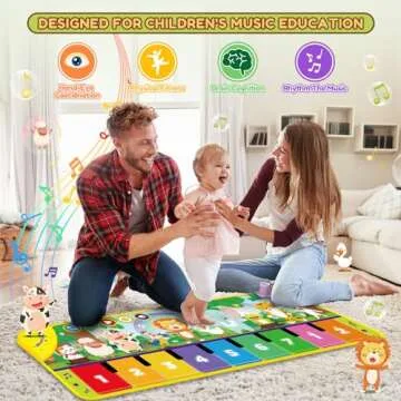 WEARXI Musical Play Mat for Toddlers Age 1-3 Interactive Fun