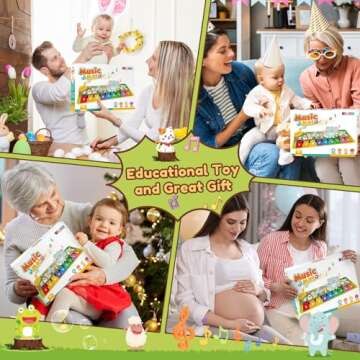 WEARXI Toys for 1 Year Old Girl Gifts Birthday Gifts for 2 Year Old Girls Boys Musical Mats, Baby Girl Toys, Crawling Toys, Piano Play Mat for Baby Interactive Musical Toys for Toddlers 1-3