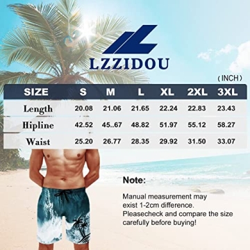 Quick-Dry Hawaiian Swim Trunks for Men