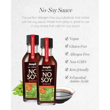 SEMPIO NO-SOY SAUCE - All-Purpose Seasoning Soy Sauce Alternative, Gluten-free, Vegan