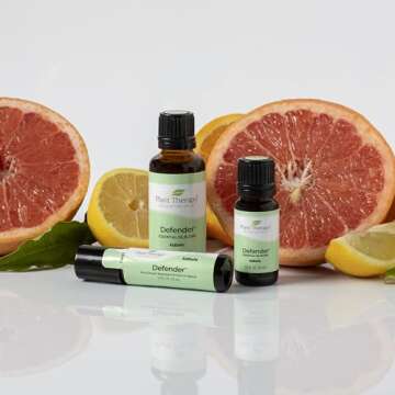 Plant Therapy Defender Blend 10 mL (1/3 oz) 100% Pure Undiluted Blend of Uplifting and Immune Supporting Essential Oils