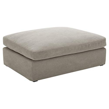 Stone & Beam Faraday Down-Filled Ottoman 47" Wide Light Grey