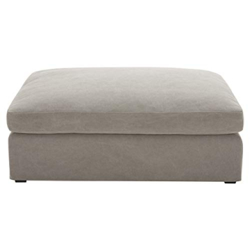 Stone & Beam Faraday Down-Filled Ottoman 47" Wide Light Grey