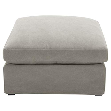 Stone & Beam Faraday Down-Filled Ottoman 47" Wide Light Grey