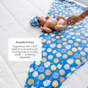 Little Sleepies Newborn Swaddle + Hat Set, Viscose Derived from Bamboo Baby Wrap, Sunshine