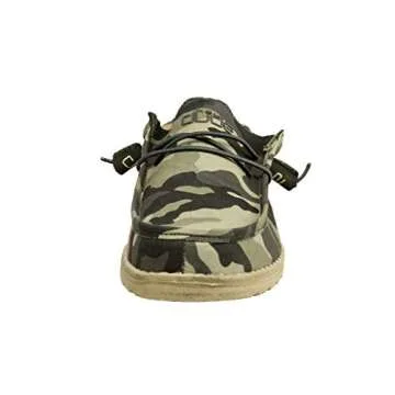 Hey Dude Men's Wally Camo Size 11 | Men’s Shoes | Men's Lace Up Loafers | Comfortable & Light-Weight