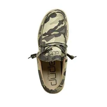 Hey Dude Men's Wally Camo Size 11 | Men’s Shoes | Men's Lace Up Loafers | Comfortable & Light-Weight
