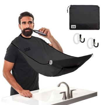 Beard King Beard Bib Apron - Shaving Set for Dad - As Seen on Shark Tank - Men's Hair Catcher for Sh...