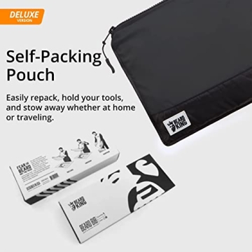 Beard King Beard Bib Apron - Shaving Set for Dad - As Seen on Shark Tank - Men's Hair Catcher for Shaving - Grooming Accessories - Packing Pouch, Black