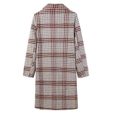 Elegant Plaid Peacoat Jacket for Stylish Winter Looks