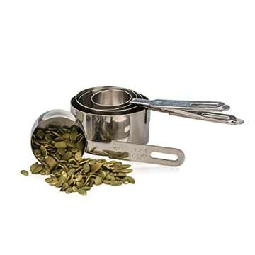 RSVP International Endurance Collection Kitchen Measuring Tools Set - 5 Piece Stainless Steel Measur...
