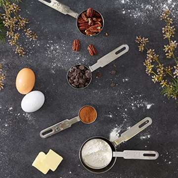 Durable Stainless Steel Measuring Cups Set - 5 Pieces