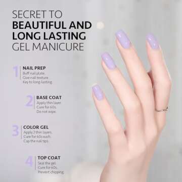 GAOY Pastel Purple Gel Nail Polish for Stunning Manicures