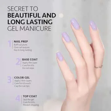 GAOY Pastel Purple Gel Nail Polish for Stunning Manicures