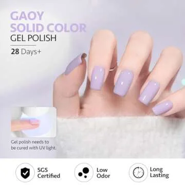 GAOY Pastel Purple Gel Nail Polish for Stunning Manicures