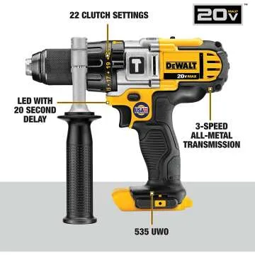 DEWALT 20V MAX Cordless Drill Combo Kit - 5 Essential Tools