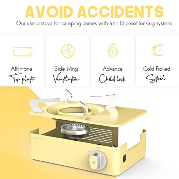 Dr.HOWS Twinkle Mini Camping Stove - Portable Butane Cooking