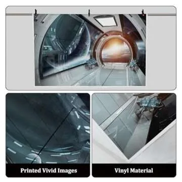 AOFOTO 8x6ft Spaceship Backdrop Universe Galaxy Outer Space Station Interior Background Futuristic Science Fiction Spacecraft Cabin Photography Backdrops Boy Birthday Decor Photo Shoot Studio Props