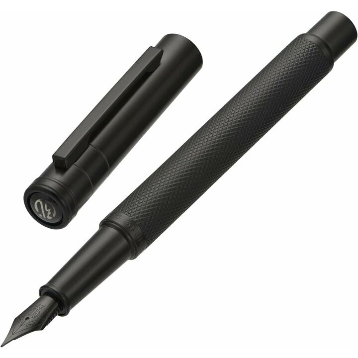 Matte Black Fountain Pen Set - Classic Elegance