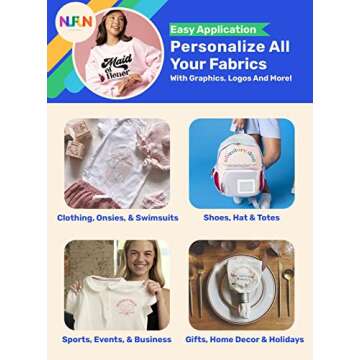 NuFun Activities Printable Iron-on Heat Transfer Paper for T Shirts, Light Fabrics, 100 Sheets 8.5 x 11 inch, Long Lasting, Durable, Professional Quality, Easy DIY, Non-Toxic, Made In the USA