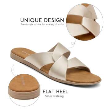 CentroPoint Women's Stylish Summer Sandals - Easy Slip-On