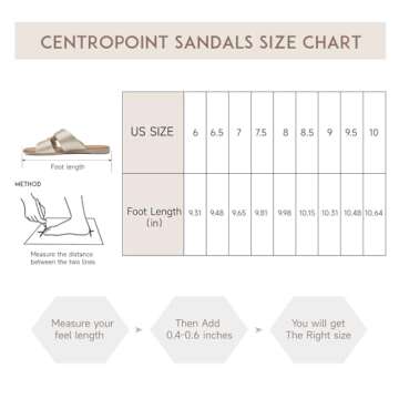CentroPoint Women's Stylish Summer Sandals - Easy Slip-On