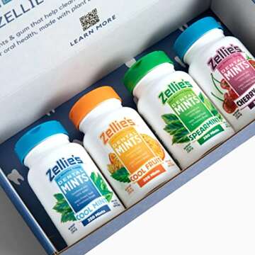 Zellie’s | 100% Xylitol Sugar Free | Mint Gift Set | Cool Mint, Cool Fruit, Spearmint, & Cherry Be...