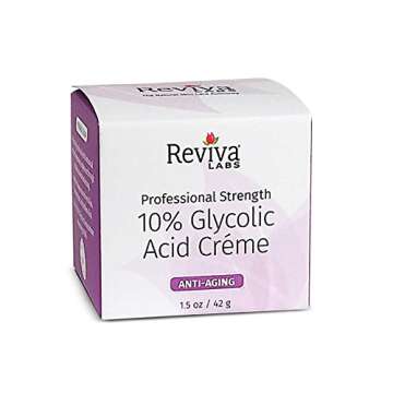 Reviva Labs 10% Glycolic Acid Cream - High Potency Exfoliation for Radiant Skin