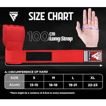 RDX Boxing Inner Gloves - MMA Fist Protector Wraps Red