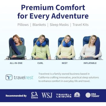 TRAVELREST Memory Foam Travel Pillow for Ultimate Comfort