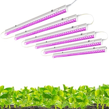 Monios-L LED Grow Lights for Seedlings,Growing Strips for Indoor Plants, 2FT 60W(6 x 10W) T5 Clone L...